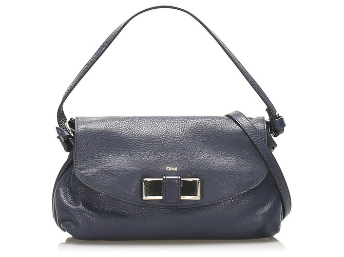 Chloé Cartella in pelle di giglio blu Chloe Blu navy Vitello simile a un vitello  ref.240815