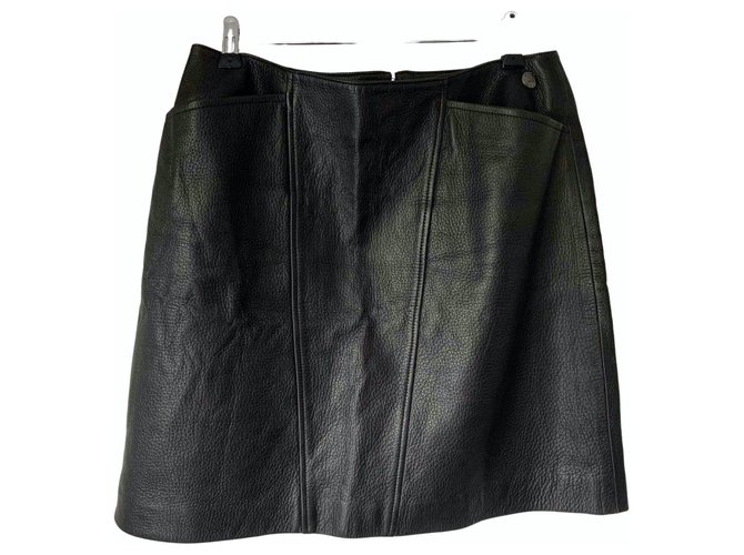 Chanel Skirts Black Leather  ref.240898