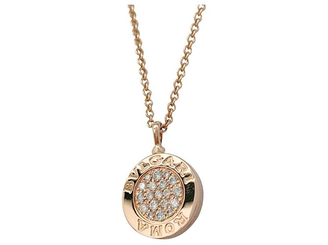 Bulgari pendant necklace in yellow gold, onyx and diamonds.  ref.240957