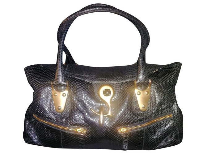 Valentino Handbags Black Python  ref.240970