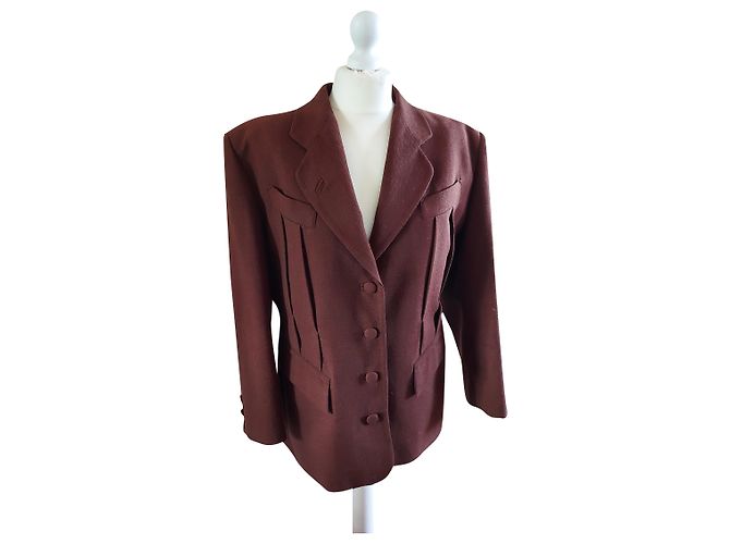 Jean Paul Gaultier Wolljacke Schokolade