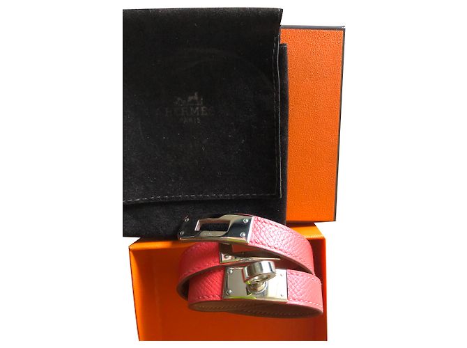Hermès Bracciale Kelly foderato Tour Corallo Pelle