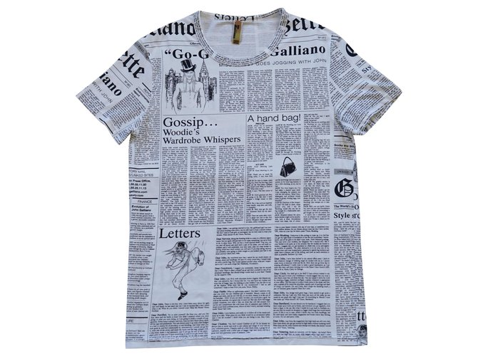 John Galliano Tops Black White Cotton Elastane ref.JC240981 (Sold