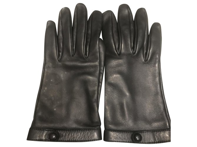 Christian Dior Gloves Black Lambskin  ref.240990