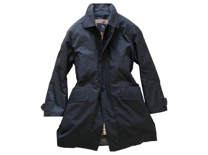 BURBERRY  London Bal collar down coat Black Polyester  ref.241029