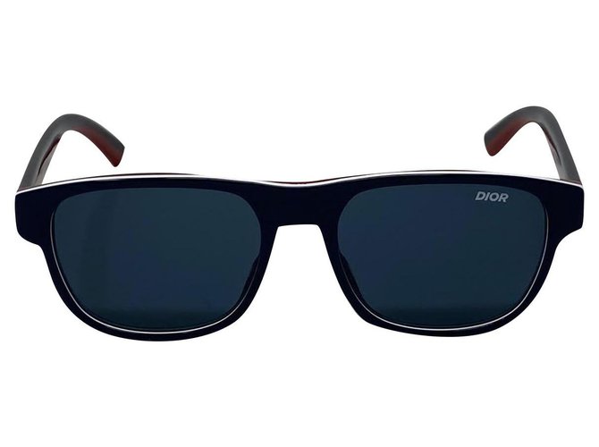 DRAPEAU Dior DIOR 2 Bleu / bleu nouveau Acetate Blanc Rouge  ref.241072