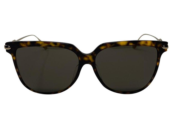 lunettes de soleil DIOR LINK 3F 08670 Couleur du cadre Havane foncé et or Métal Acetate Marron Bijouterie dorée  ref.241101