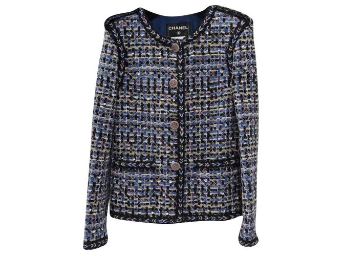 Chanel 2016 Multi Tweed Jacke Mehrfarben  ref.241106