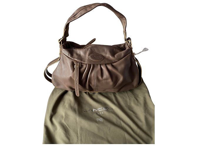 Bolsa de mão Lancel Angelina em couro marrom