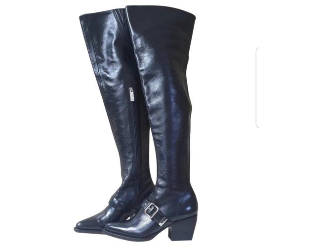 Chloé Rylee leather over-the-knee boots Black  ref.241116