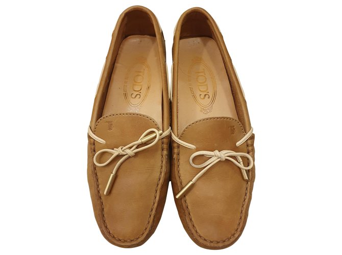 Tod's Flats Caramel Leather  ref.241118