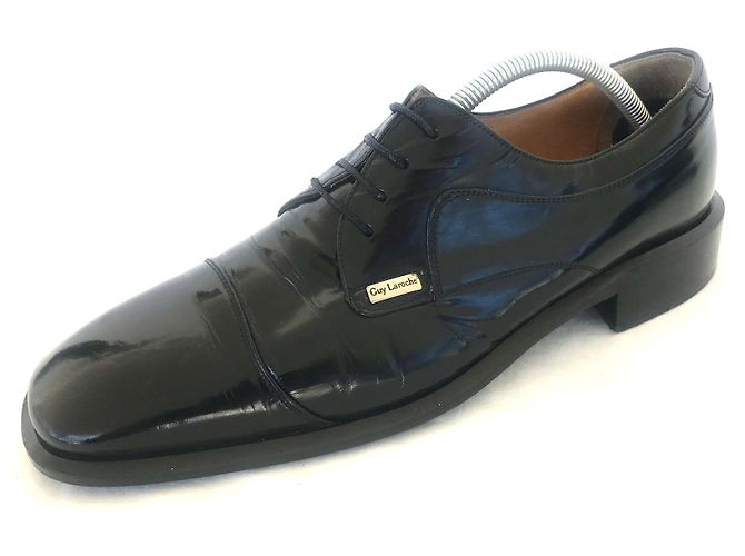 Guy Laroche Scarpe Stringate in Pelle Lucida Nera 45 Nero