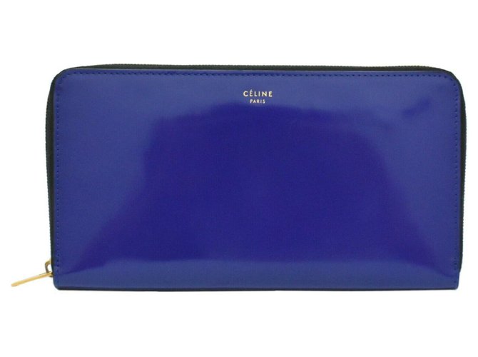 Céline Celine wallet Blue Leather  ref.241153