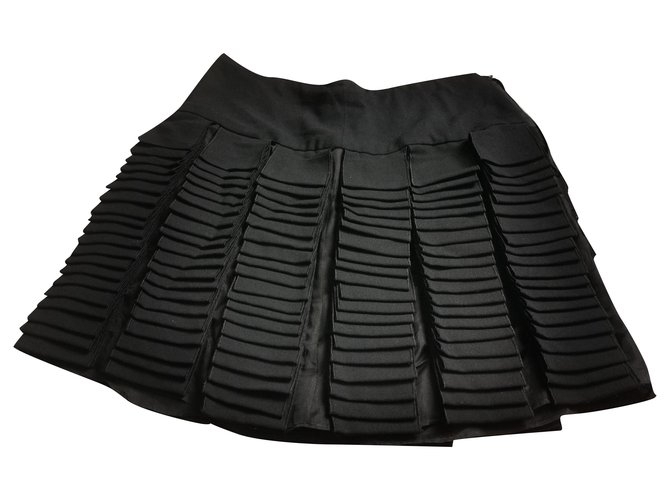 Chanel Skirts Black Silk  ref.241199