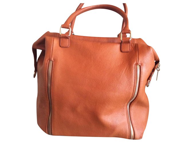 Autre Marque Handbags Orange Leather  ref.241232