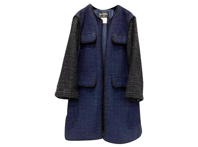 Chanel manteau en tweed oversize cool Multicolore  ref.241251