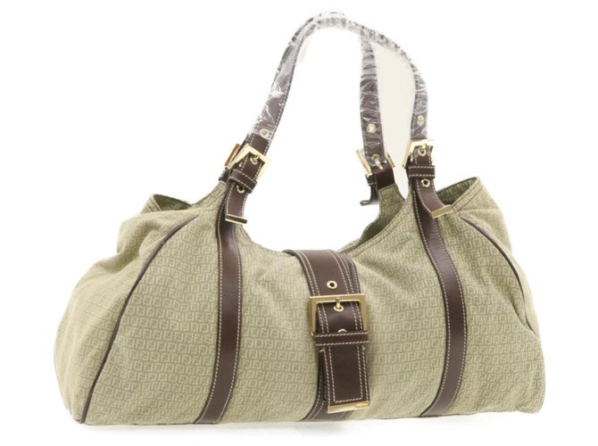 Fendi Shoulder Bag Beige Cloth  ref.241298