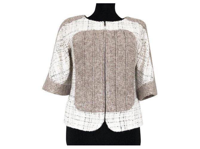 Chanel 5K$ lesage tweed jacket Cream  ref.241434