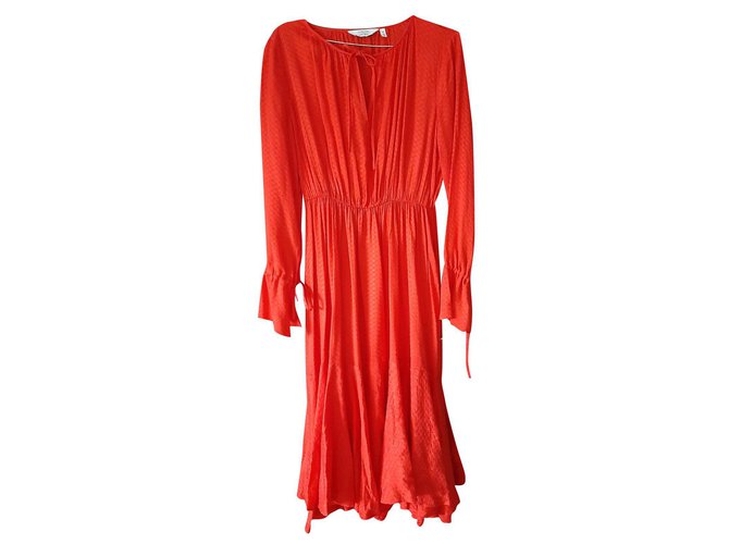 & Other Stories Dresses Red Viscose  ref.241439