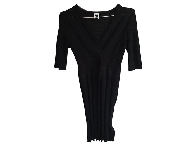 M Missoni Dresses Black Acrylic  ref.241440