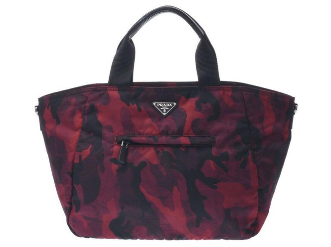 Prada Handbag Red Synthetic  ref.241447