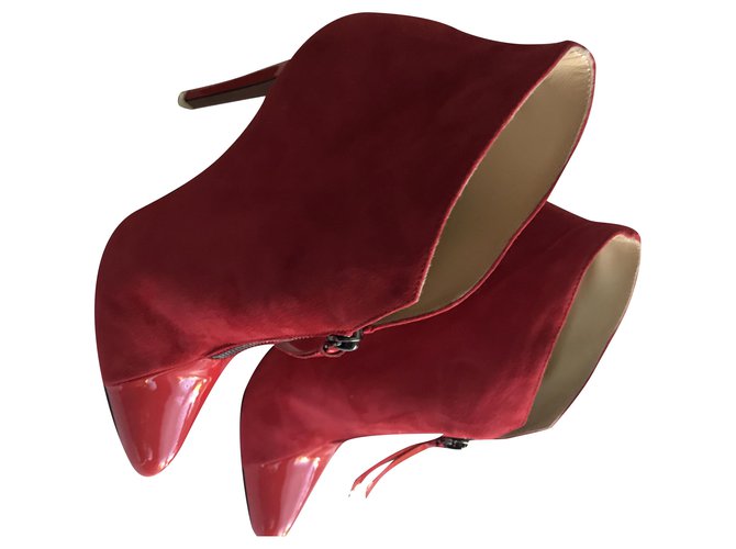 Autre Marque Ankle Boots Red Leather  ref.241466
