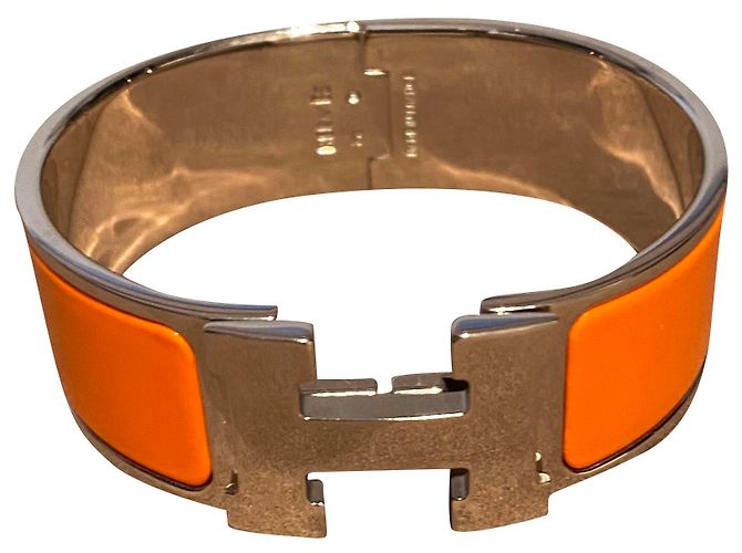 Hermès PULSEIRA CLIC CLAC H Prata Laranja