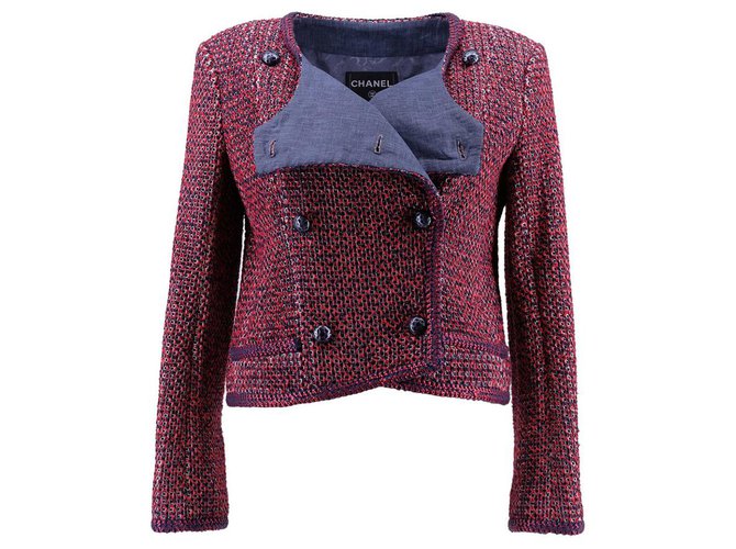 Chanel NOUVELLE veste en tweed Multicolore  ref.241474