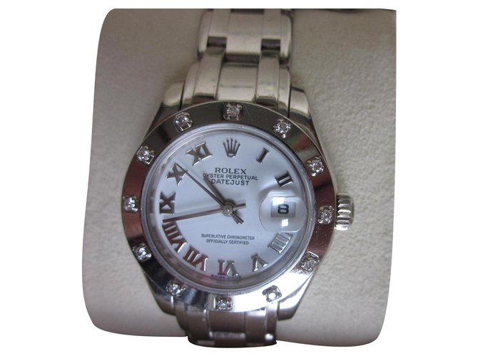 Rolex Belles montres Or blanc Blanc  ref.241482