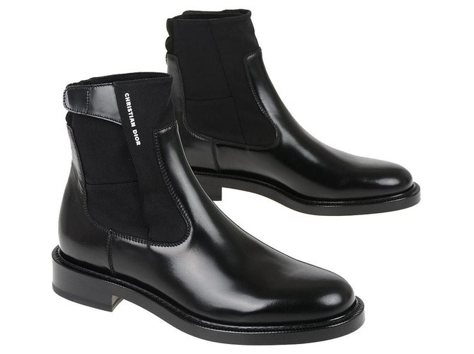 Dior Ankle Boots Black Leather  ref.241492