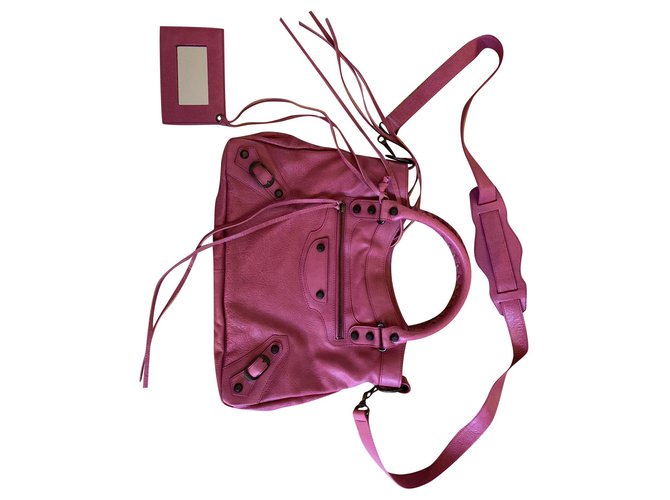 City Balenciaga bag Pink Leather  ref.241550