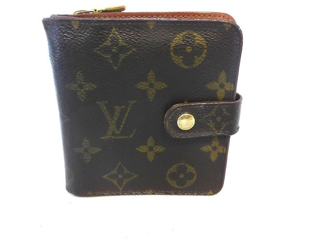 Louis Vuitton Compact Zip Monogram Wallet Brown
