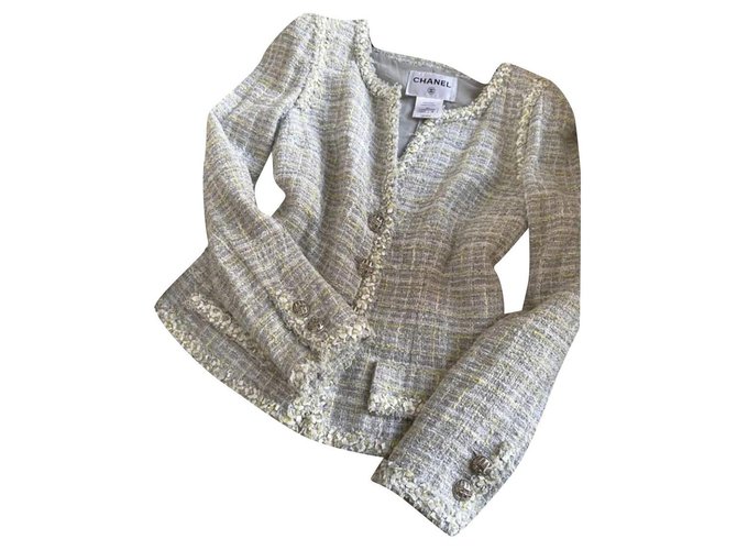 Chanel chaqueta de tweed muy rara Multicolor  ref.241930