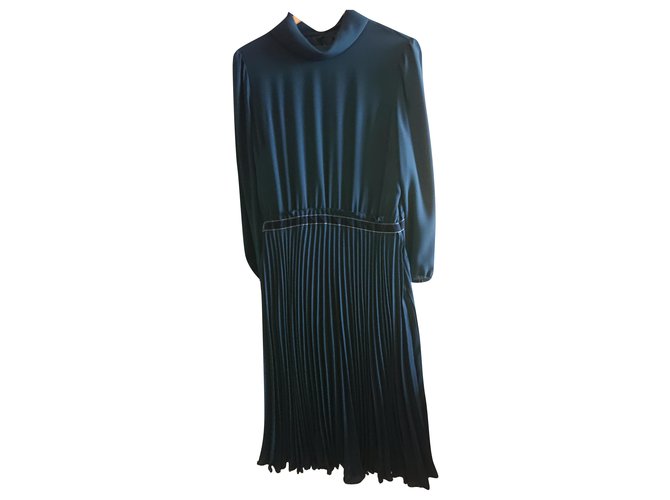 Chic dress Tara Jarmon Blue Polyester  ref.241954