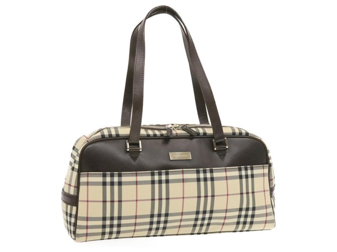 Burberry handbag Beige Cloth  ref.242002