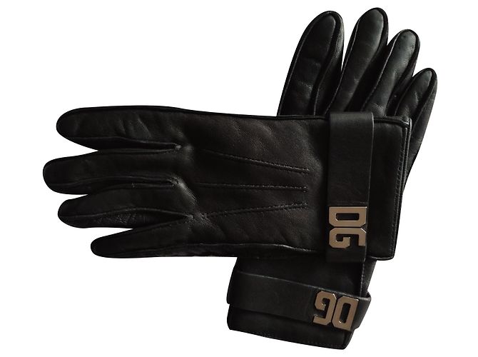 LUVAS DE COURO DOLCE & GABBANA Preto