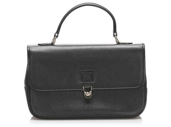Burberry Black Leather Handbag Pony-style calfskin  ref.242040
