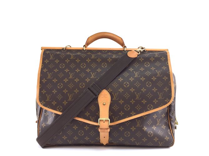 Louis Vuitton Sac Chasse Hunting Monogram Canvas Brown Leather  ref.242145