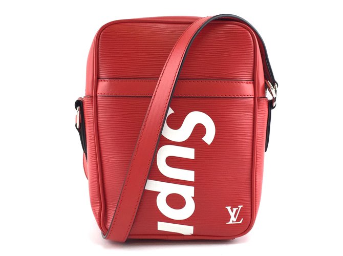louis vuitton x supreme danube epi pm red