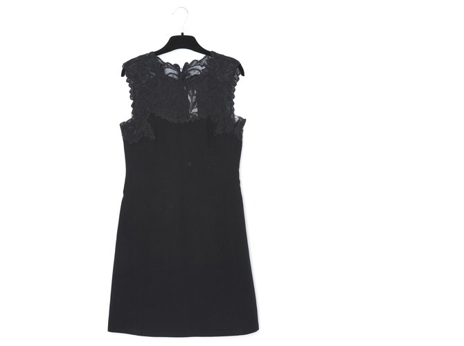 Gianni Versace BLACK COUTURE FR36 Preto Lã Renda  ref.242211
