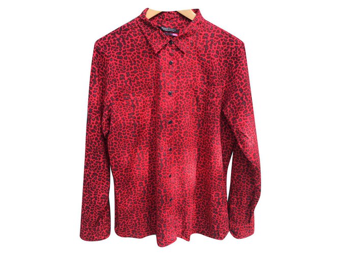 Maison Scotch Leopard Print Red Cotton  ref.242235