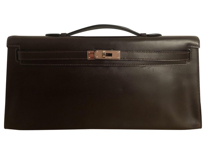 Hermès Hermes Kelly Cut in Brown leather ref.242247 - Joli Closet