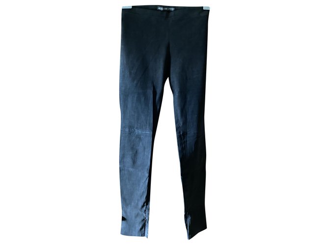 Pantalon slim en cuir noir Balenciaga.  ref.242250