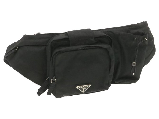 Prada Clutch Bag Black Synthetic  ref.242292