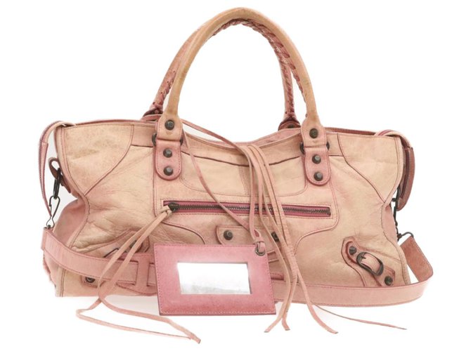 Balenciaga Handbag Rosa Couro  ref.242294