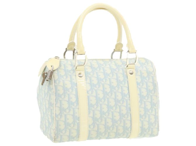 DIOR handbag Light blue Cloth  ref.242309
