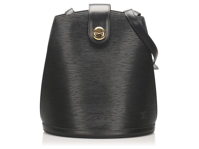 Louis Vuitton Black Epi Cluny Negro Cuero  ref.242319