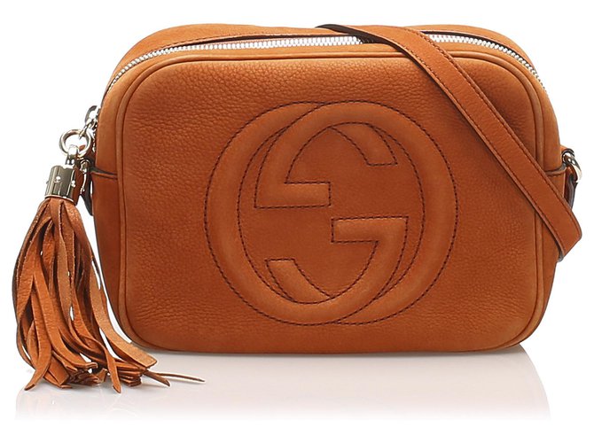 Gucci Orange Soho Nubuck Leather Crossbody Bag  ref.242356