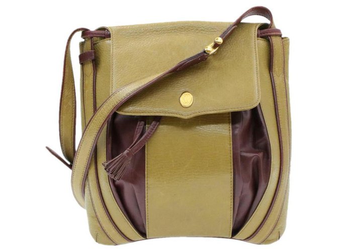 Cartier Shoulder bag Green Leather  ref.242387