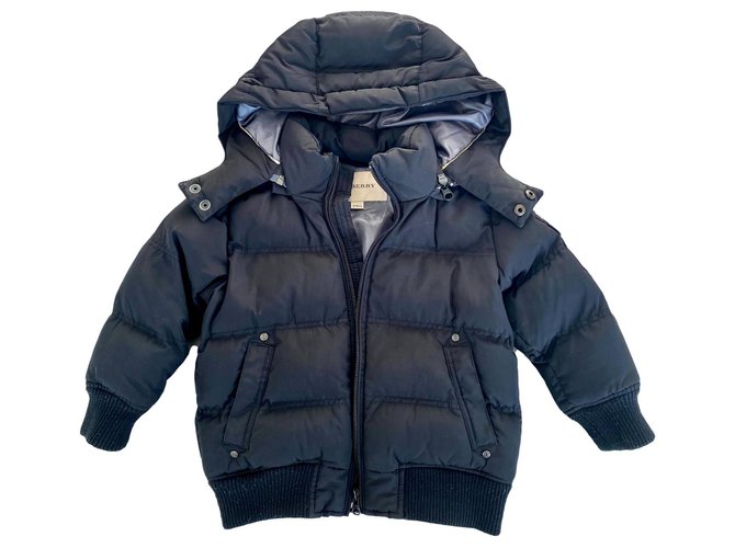 Burberry Capispalla Boy Coats Nero Poliestere  ref.242396